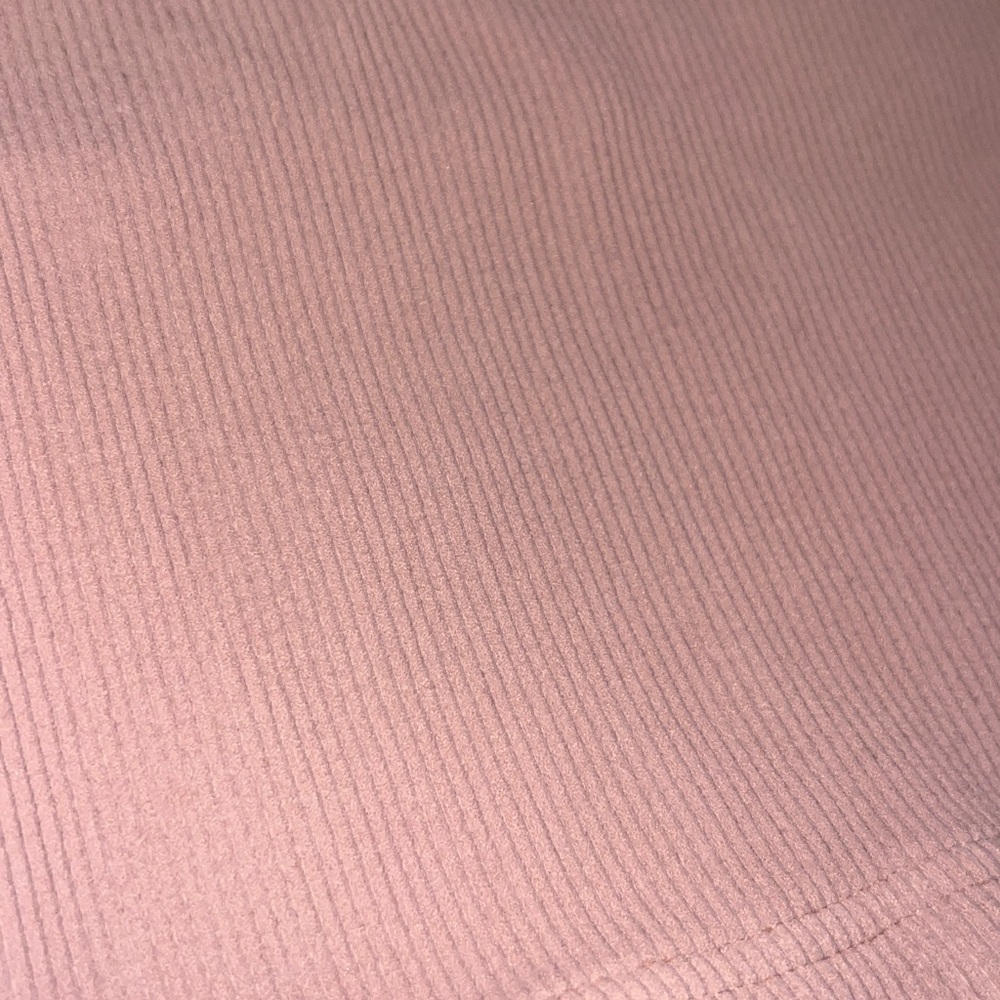 Free People Soft Pink Ribbed Stretch Racerback Cropped Workout Tank Top - Picture 8 of 8